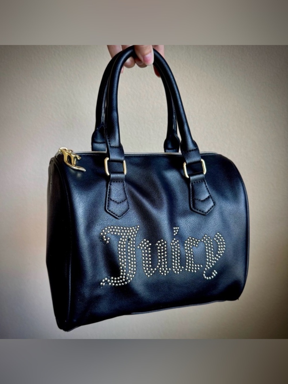 Y2K Juicy Couture Black Studded Purse Top Handle Bag